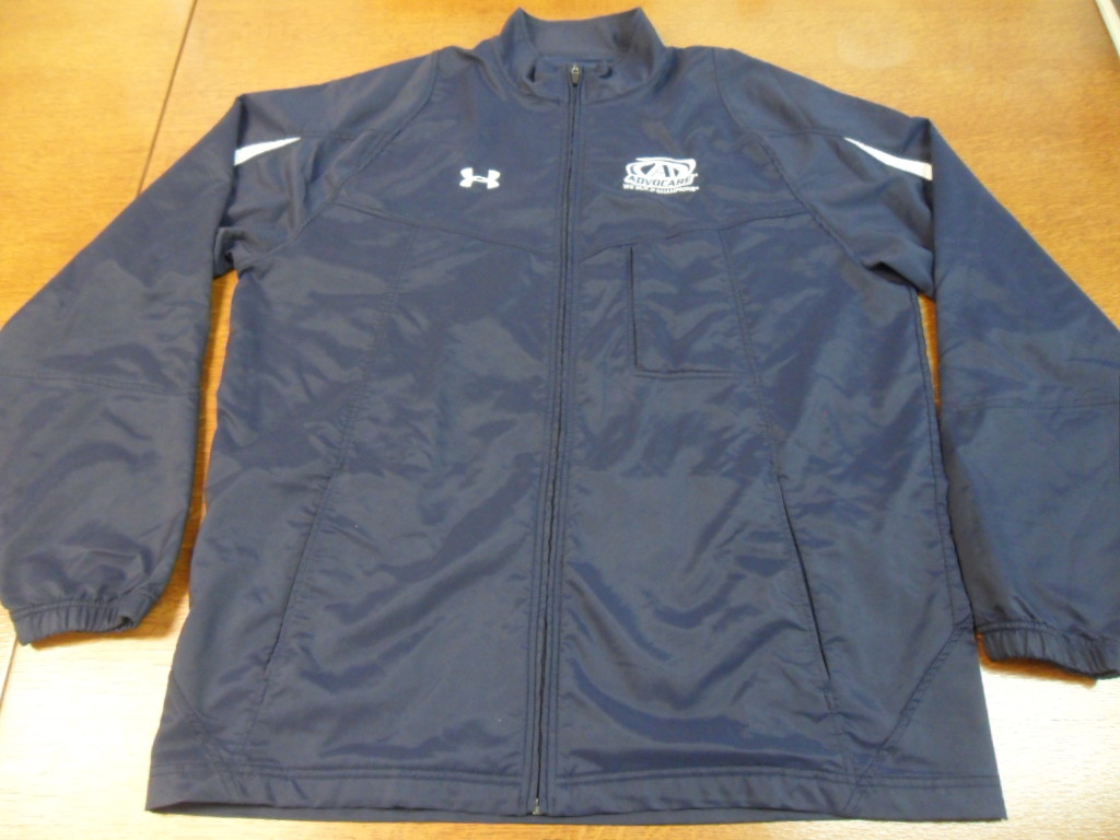 Under Armour Blue White All Season full zip Longsleeve Advocare