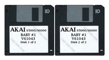 Akai S5000 / S6000 Set of Two Floppy Disks BABY 1 V61043