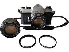 Asahi Pentax Spotmatic SP 35mm SLR Camera Takumar f/1.4 55mm Lens Watch Demo