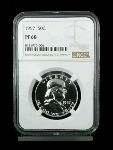1957  50C Franklin Half Dollar Proof NGC PF 68  #2505