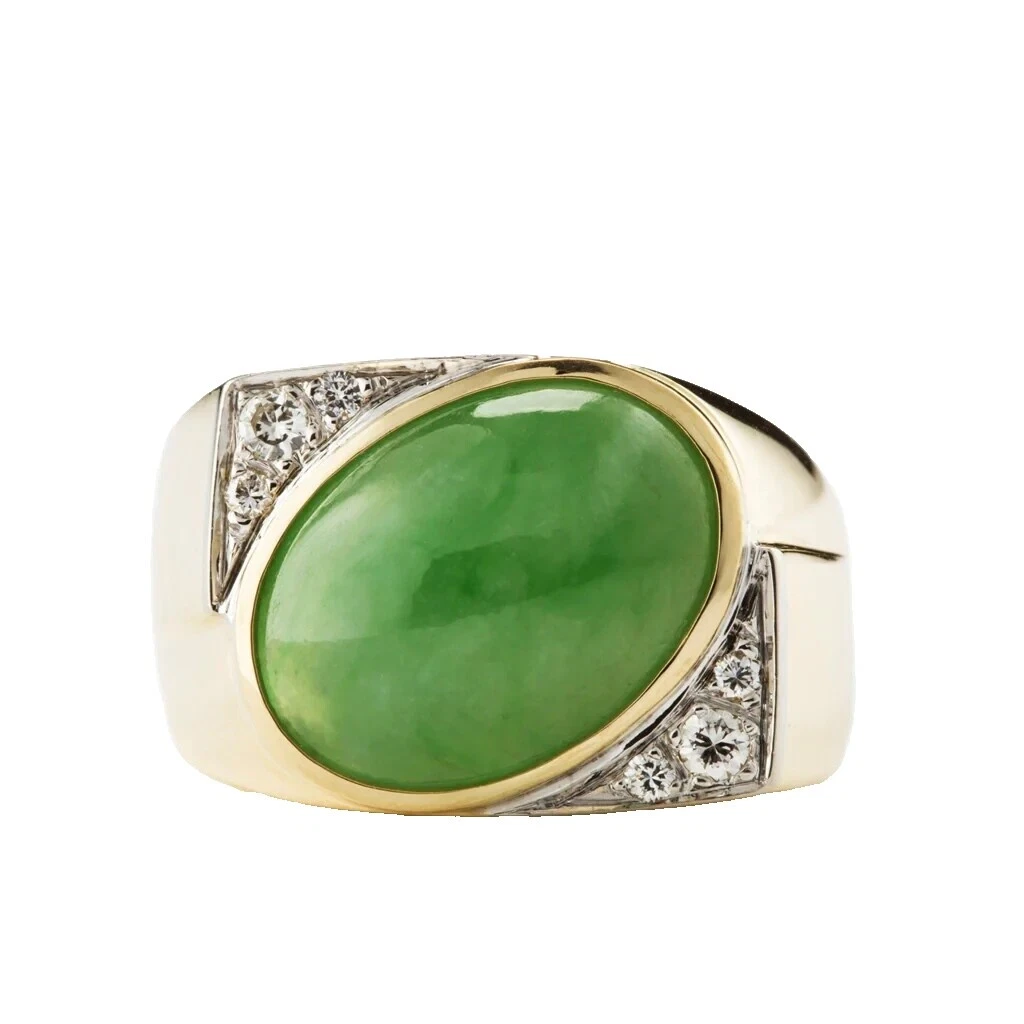 Anillos de plata esterlina de Jade para hombres