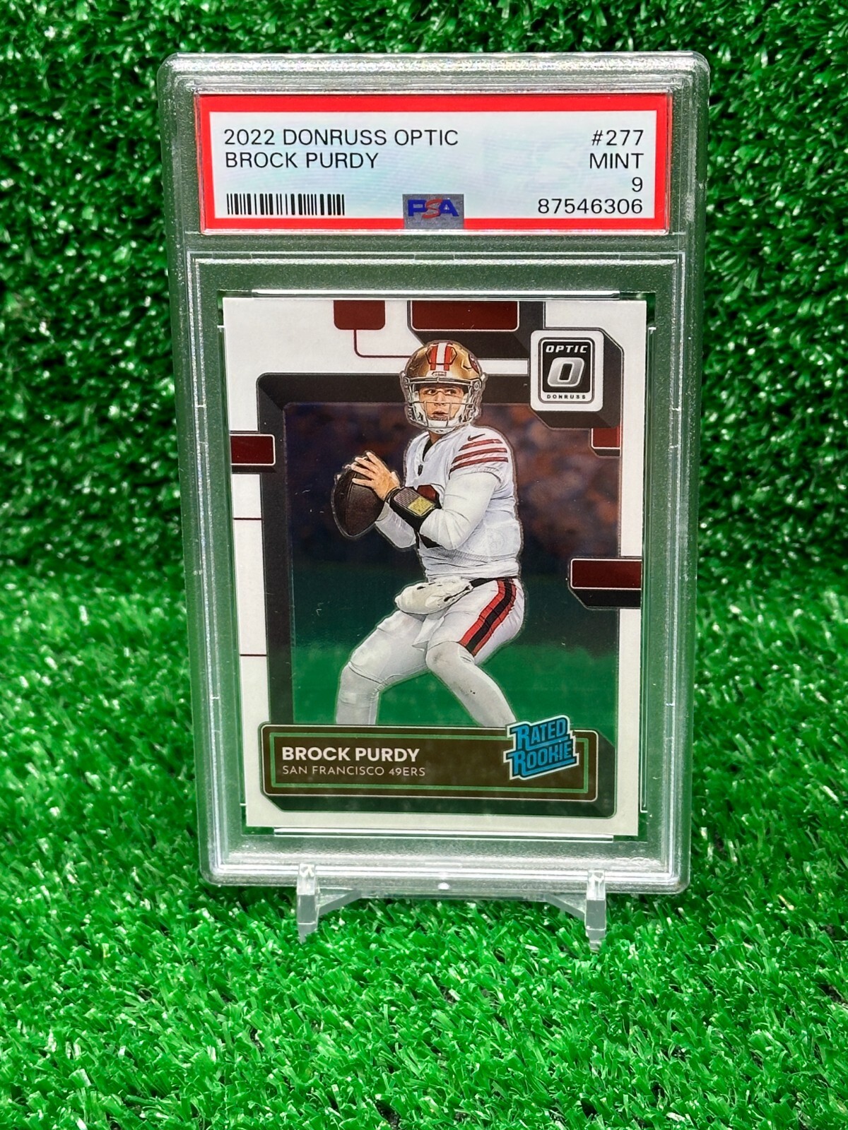 2022 Panini Donruss Optic #277 BROCK PURDY PSA 9 MINT Rated Rookie RC 49ers