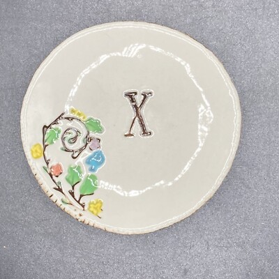 Anthropologie Monogramed Trinket Dish Letter X The Brick Kiln Pottery Shop