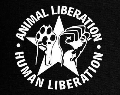 Animal Liberation Human Liberation Patch gedruckt NEU Vegan Punk