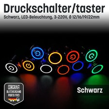 6er-Set Metall-Knopfschalter 12 Mm – IP67 Wasserd Produktbild-Vorschau 1