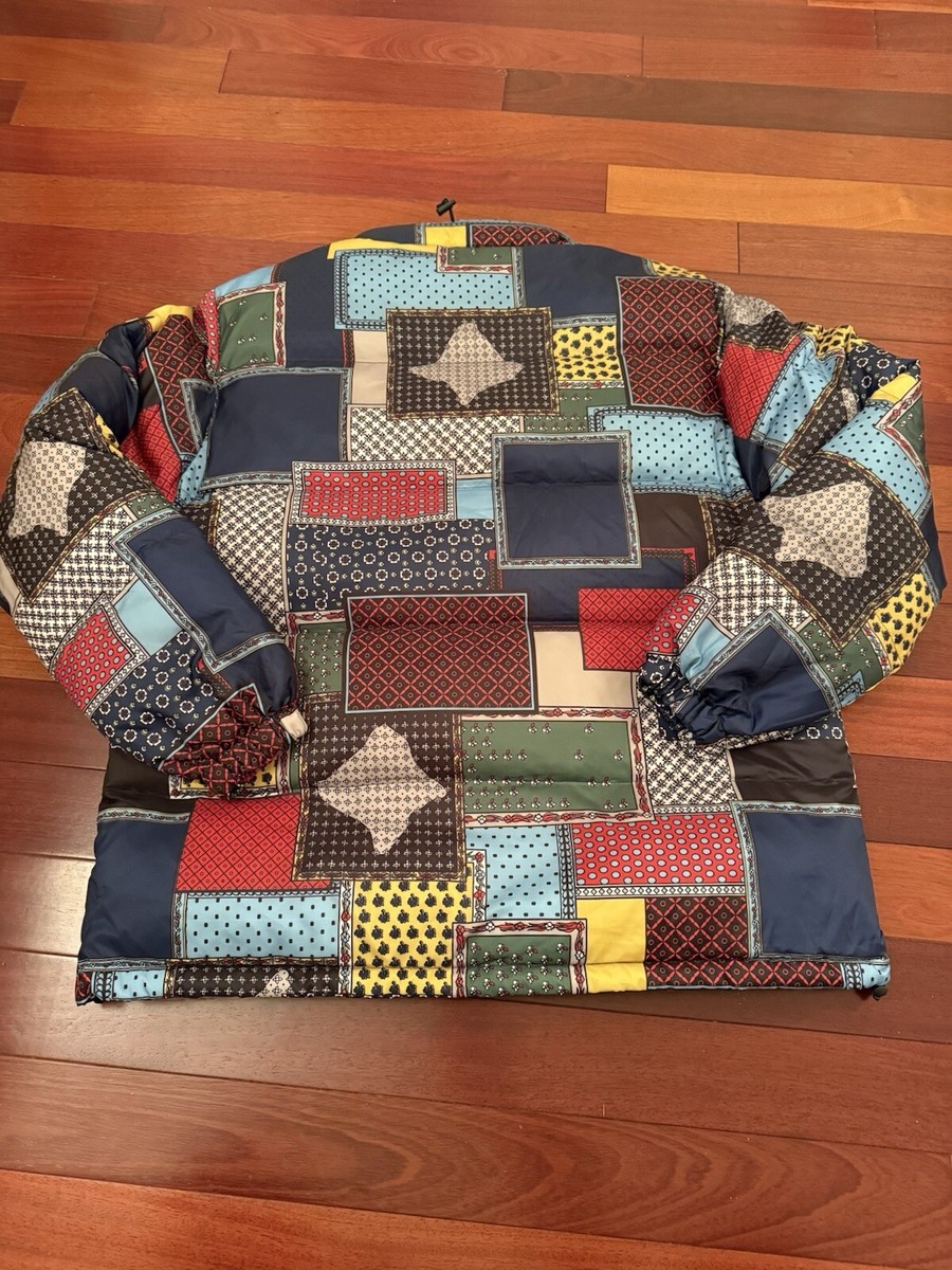 NWT STUSSY Patchwork Multicolor Puffer Jacket Size XL 115485 Rare