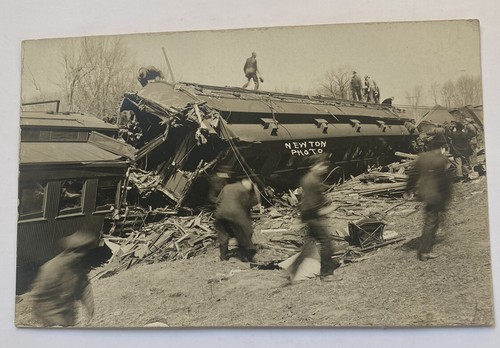 Collection 8 RPPC Postcard ~1910 Rock Island & PRR Train Wreck Gladbrook Iowa IA - Picture 17 of 18