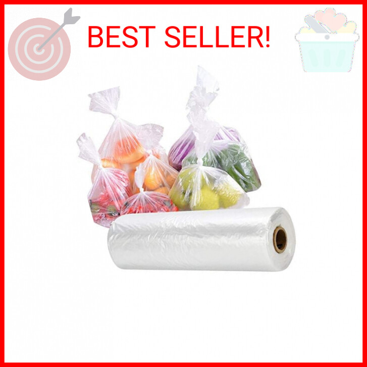 RyhamPaper 16x20 Plastic Produce Bags Roll for Fruits and Food Storage