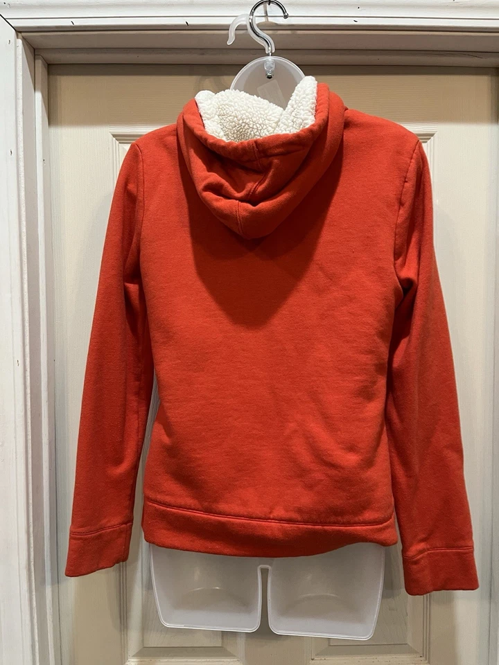 Толстовка с капюшоном Merona куртка оранжевый красный полностью с подкладкой теплый женский размер S - Изображение 4 из 4