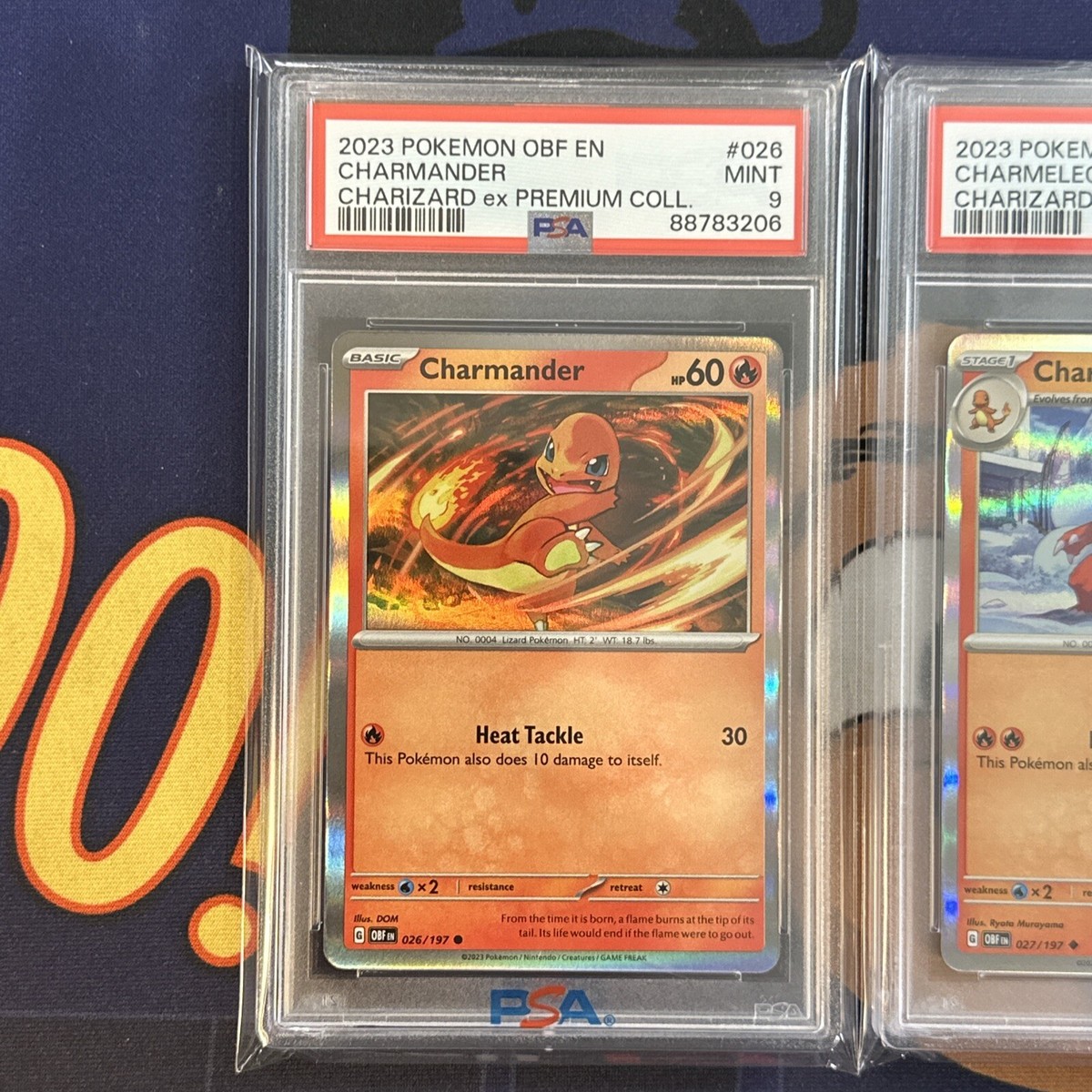 PSA 9 MINT SEQUENTIAL 3 Card SET 2023 Pokemon CHARIZARD EX Premium