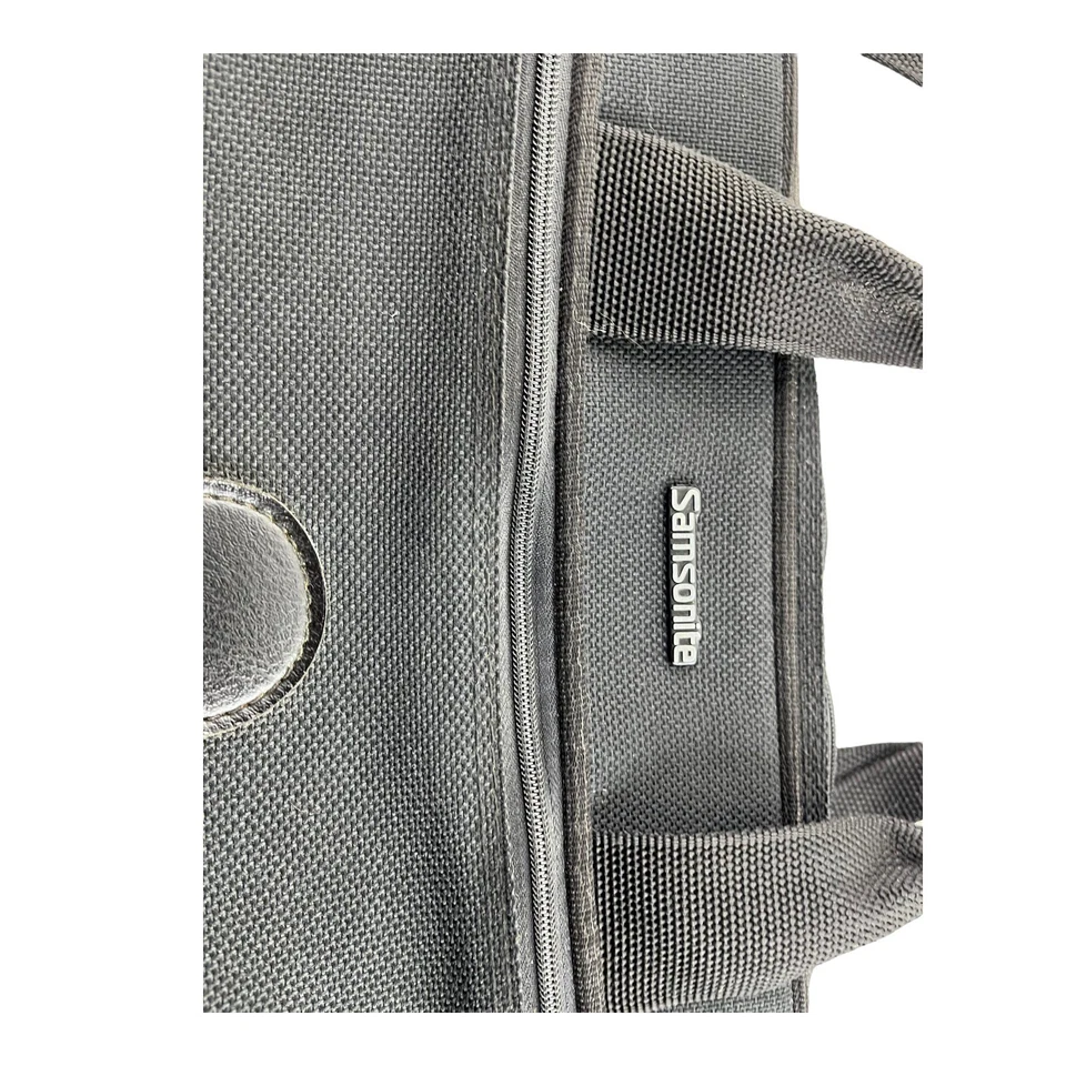 Bolso estilo mensajero para computadora portátil Samsonite negro de lona Foto 4 de 4