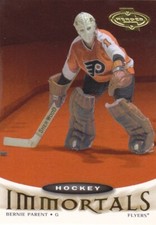 00/01 UD HEROES..BERNIE PARENT..IMMORTALS..# 135..FLYERS..FREE COMBINED FREE