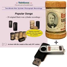 Popular Songs 1902-1912 wax cylinder recordings in an antique EDISON box