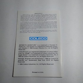 Antarctic Adventure Colecovision