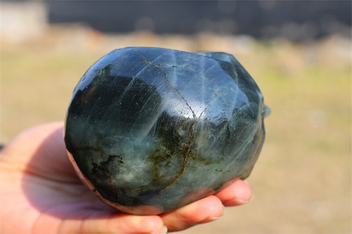 0.93kg Top Natural labradorite Skull Crystal Skull Carved Reiki Heal Decor Gift - Foto 4 di 12