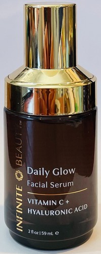 New Infinite Beauty Daily Glow Facial Serum Vitamin C + Hyaluronic Acid 2 fl oz