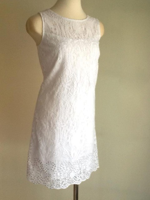 white summer shift dress