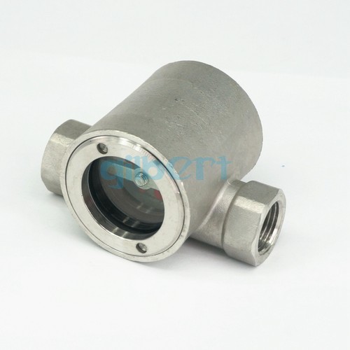 2 BSPP Female 304 Stainless Steel Window Sight Flow Indicator with Impeller