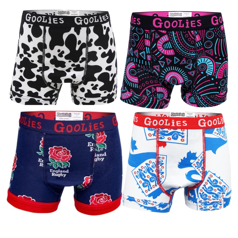 2 PACK Goolies Kids Children's Boys Boxer Shorts Navy Ages 5 - 12 Yrs OddBalls