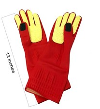 2 Pairs Kitchen Dishwashing Glove Rubber Cleaning Magic Glove with Sponges