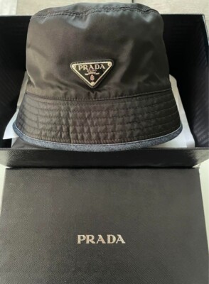 PRADA Reversible Denim Bucket Hat, Authentic Luxury, 10x Worn, Box Card  5999AK