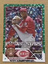 2023 Series 1 Base Green Foil #155 Hunter Greene /499 - Cincinnati Reds