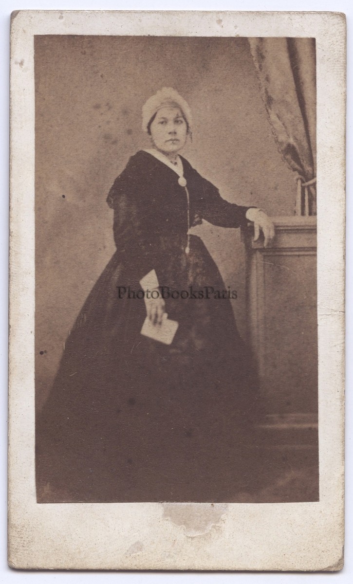 Photo Ancienne Originale CDV Femme Mode - Marseille J. Duffart Vers 1860 - Carte De Visite