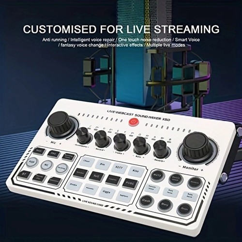 X50 Live Sound Card Audio Mixer Recording Desktop Singing BT OTG Digital8932 - Photo 5/10