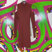 Ambiance, Ribbed Cold Shoulder Long Sleeve Sweater Dress. Size Medium.