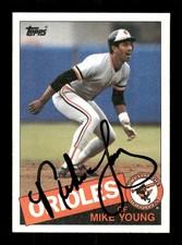 1985 Topps #173 Mike Young signed autograph dec'd, crisp black sharpie BXCP71