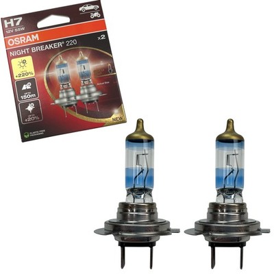 'Osram' High Power H7 Night Breaker 220 Halogen Headlight Bulbs for Freelander 