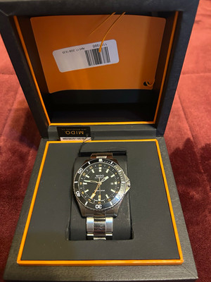MIDO Ocean Star GMT 44mm Black Dial Automatic 200m Stainless Steel Bracelet
