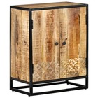 Sideboard Natural Solid Mango Wood Decorative Inlays Sideboard