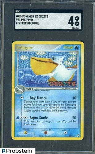 2005 Pokemon EX Deoxys #21 Pelipper Reverse Holofoil SGC 4 VG-EX