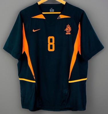Vintage Edgar Davids #8 Netherlands 2002-2003 Home Jersey Football