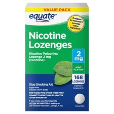 Mint Flavor Nicotine Lozenge 2 mg Stop Smoking Aid 168 Count