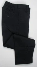 LANDS END Black School Uniform Plain Front Chino Pants Boys 5 Slim NEW