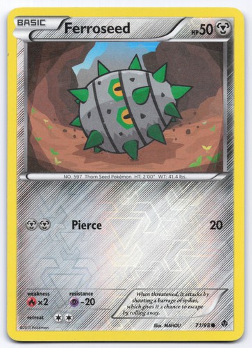 Ferroseed 71/98 Reverse Holo Black & White: Emerging Powers
