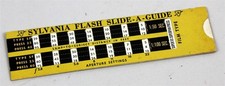 1951 SYLVANIA Flash Slide-A-Guide EXPOSURE CALCULATOR Slide Rule B W/Color Films