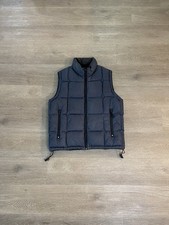 Vintage Y2K Gap Puffer Vest Black Navy Down Fill Full Zip Reversible Men s Large