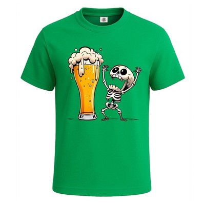 Bier trinken betrunken Skelett Neuheit Witz Herren T-Shirt lustig Party Shirt Top