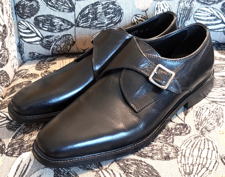 男式正装鞋 Florsheim Sorrento Monk 系带一脚蹬。 10 D 码 — 第 3/4 张图片