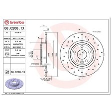 2x Brembo Scheibenbremse hinten 26040641 950646 J9C1168 LR061388
