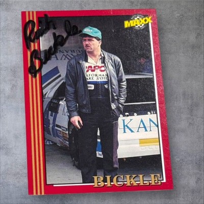 Rich Bickle #77 1992 RED MAXX VINTAGE NASCAR autographed card V2