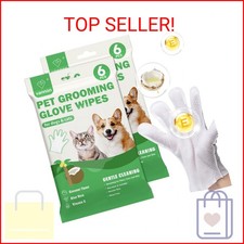 Vannon Extra Thick Pet Bathing Wipes for Dogs & Cats, Cleaning & Odor-Controllin