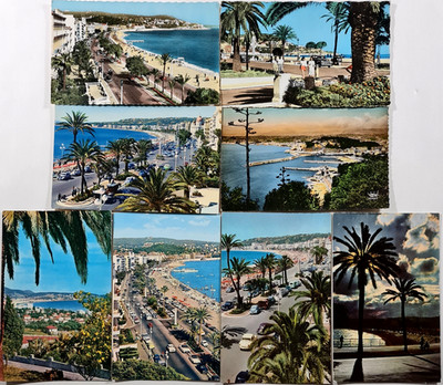Postkarten Lot FRANKREICH 8 x Côte d Azur NICE NIZZA gelaufen ca. ~ 1955/1965