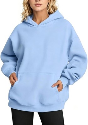Womens Hoodies Oversized Trendy Sweatshirts Pullover Weighted Fleece Long Sle...