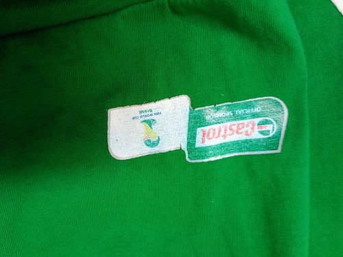2014 FIFA World Cup Brasil #14 Jersey L Castrol GTX Soccer Brazil Futbol Shirt - Picture 6 of 7