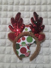 Reindeer Antler Christmas Headband Plush Reindeer Headdress SHINY FURRY GIRLS