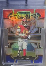 2023 Panini Select - Concourse Andre Jones #98 Red & Blue Prizm Die-Cut (RC)